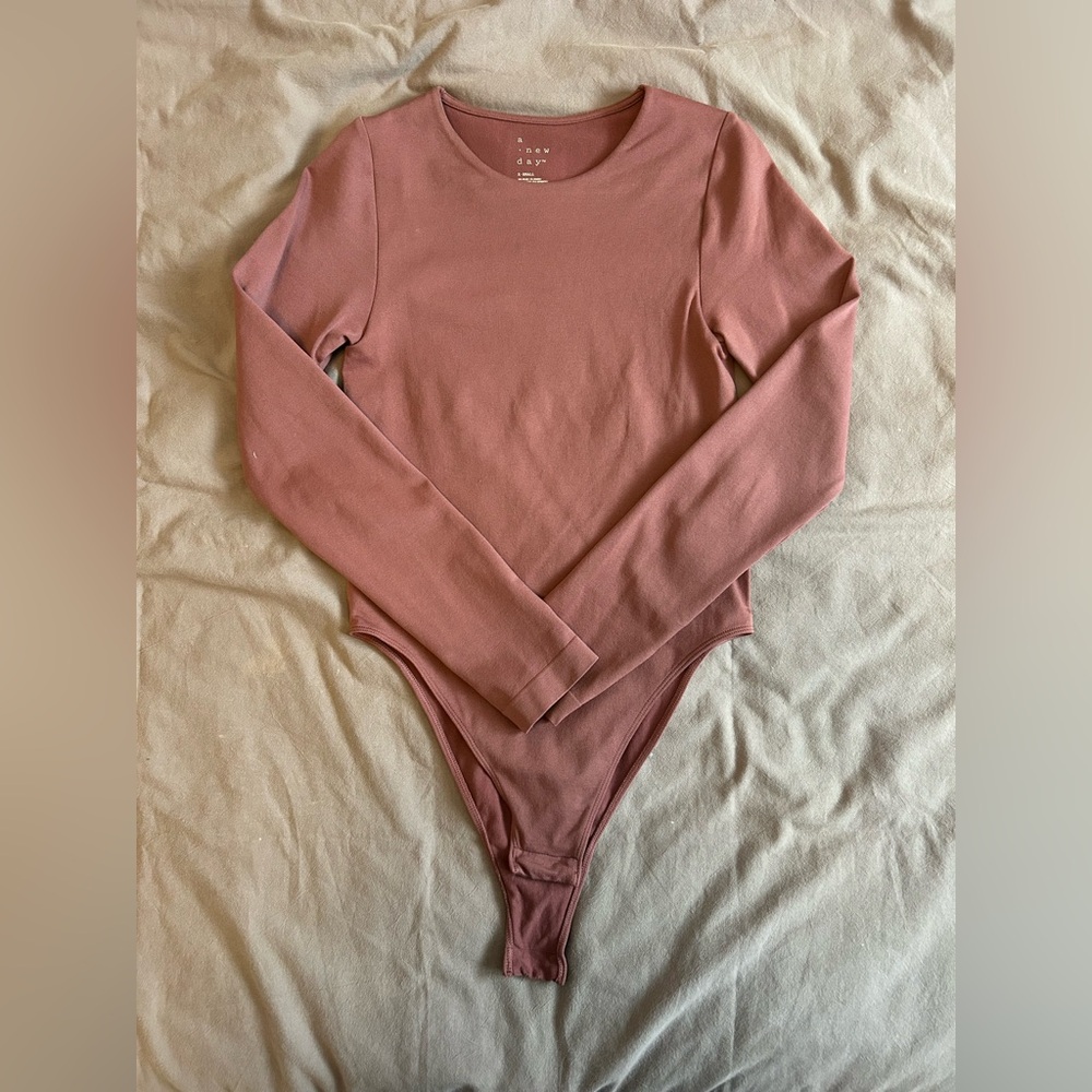 a new day Dusty Rose Long Sleeve Bodysuit